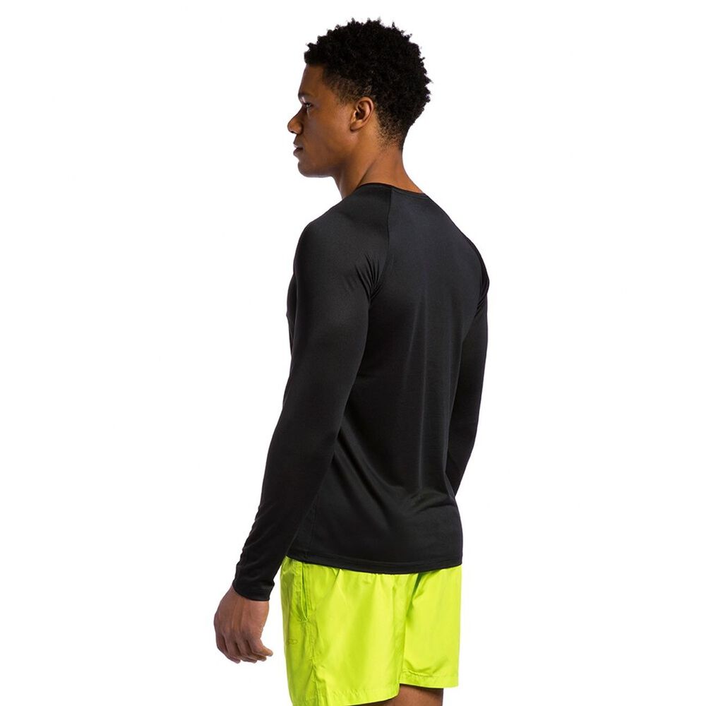 Polera Runner Manga Larga Negra Hombre image number 2.0