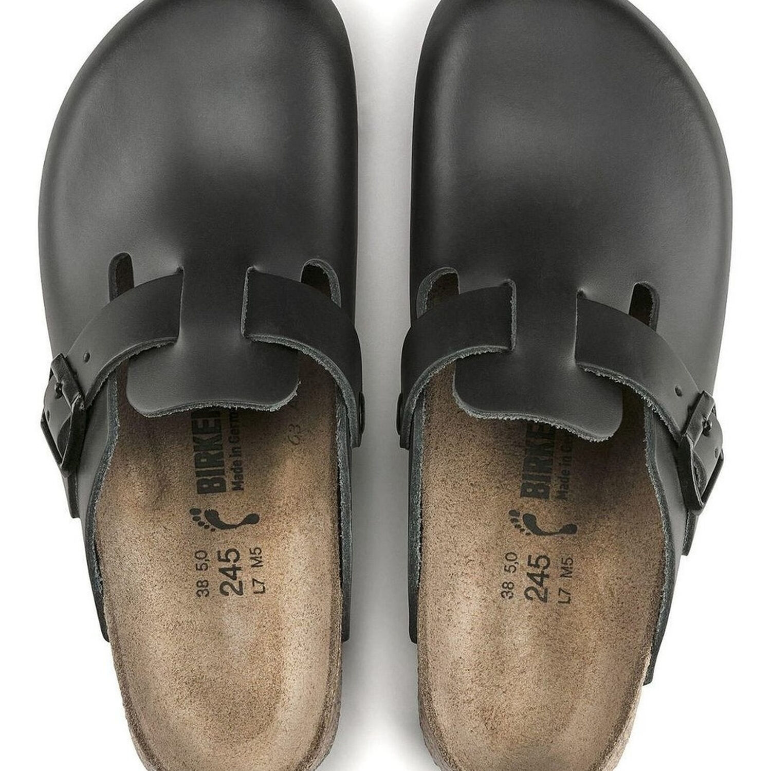 Zapato Zueco Cocina Birkenstock Boston Cuero Antideslizante image number 2.0
