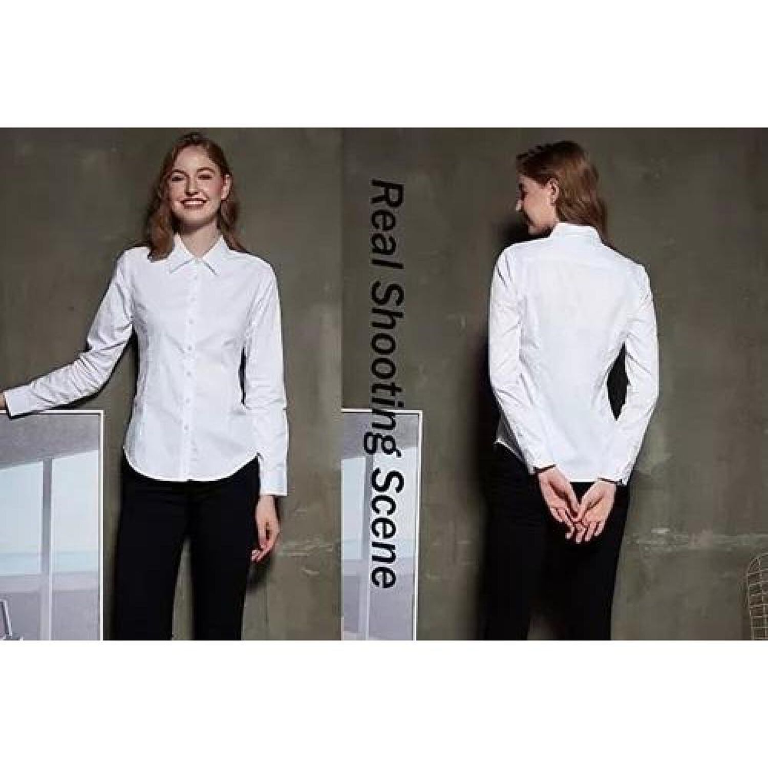 Blusa De Vestir Formal Para Mujer Para Trabajar Manga Larga image number 4.0