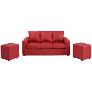 Juego De Living Bodevir Kendy / 3 Cuerpos + 2 Pouf