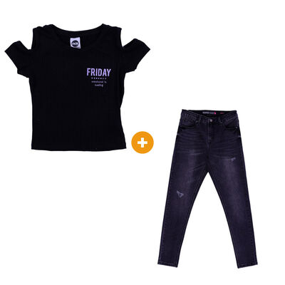 Pack Polera Fakini + Jeans Red Rock 14 Años