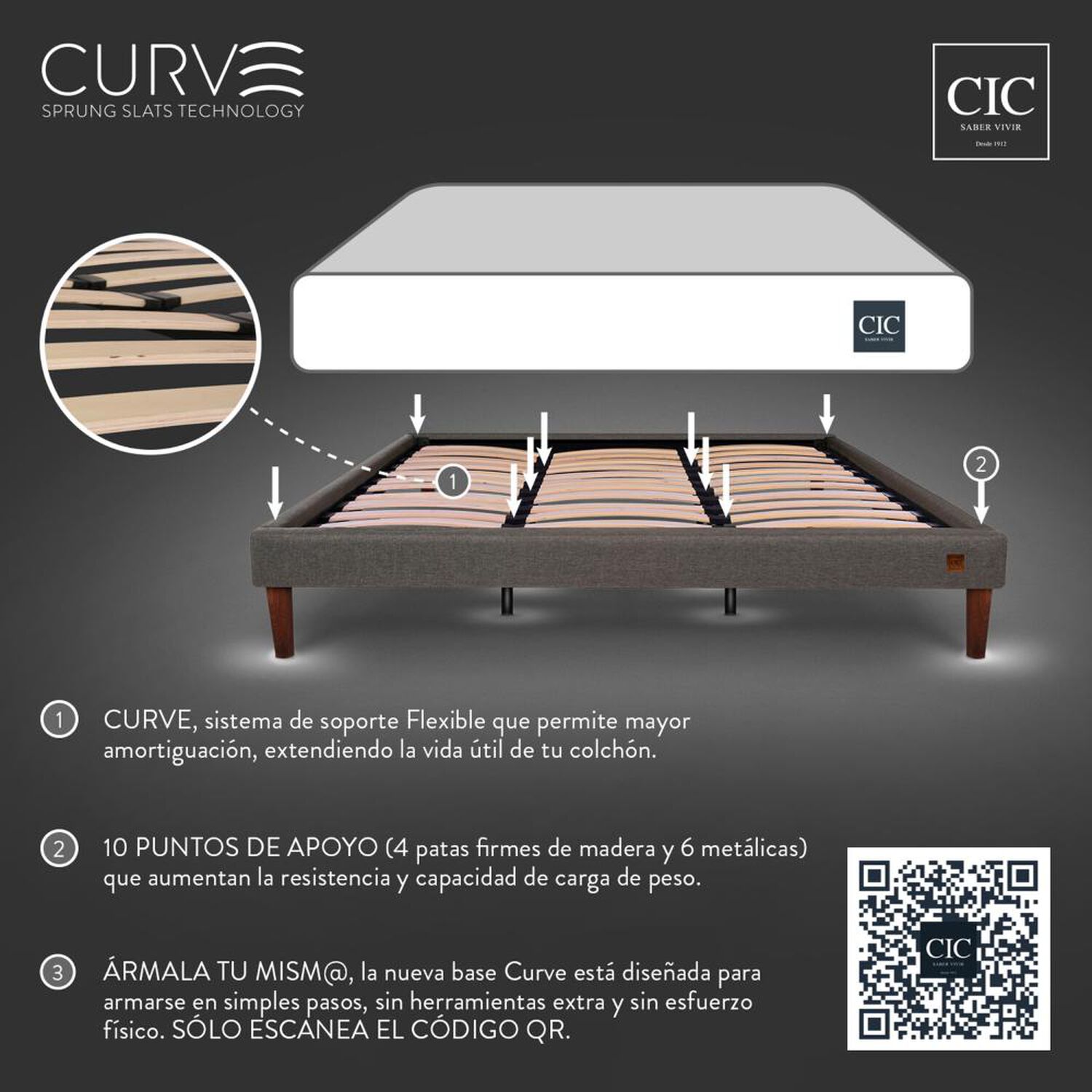 Cama Europea Cic Cocopedic / King / Base Normal image number 12.0