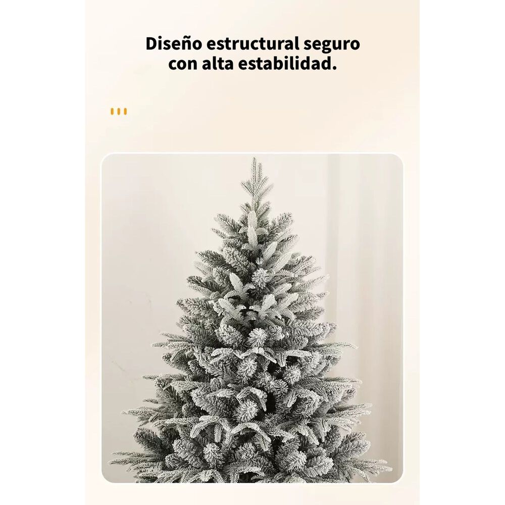 &Aacute;rbol De Navidad Pino Blanco Con Base Metal 180cm image number 1.0
