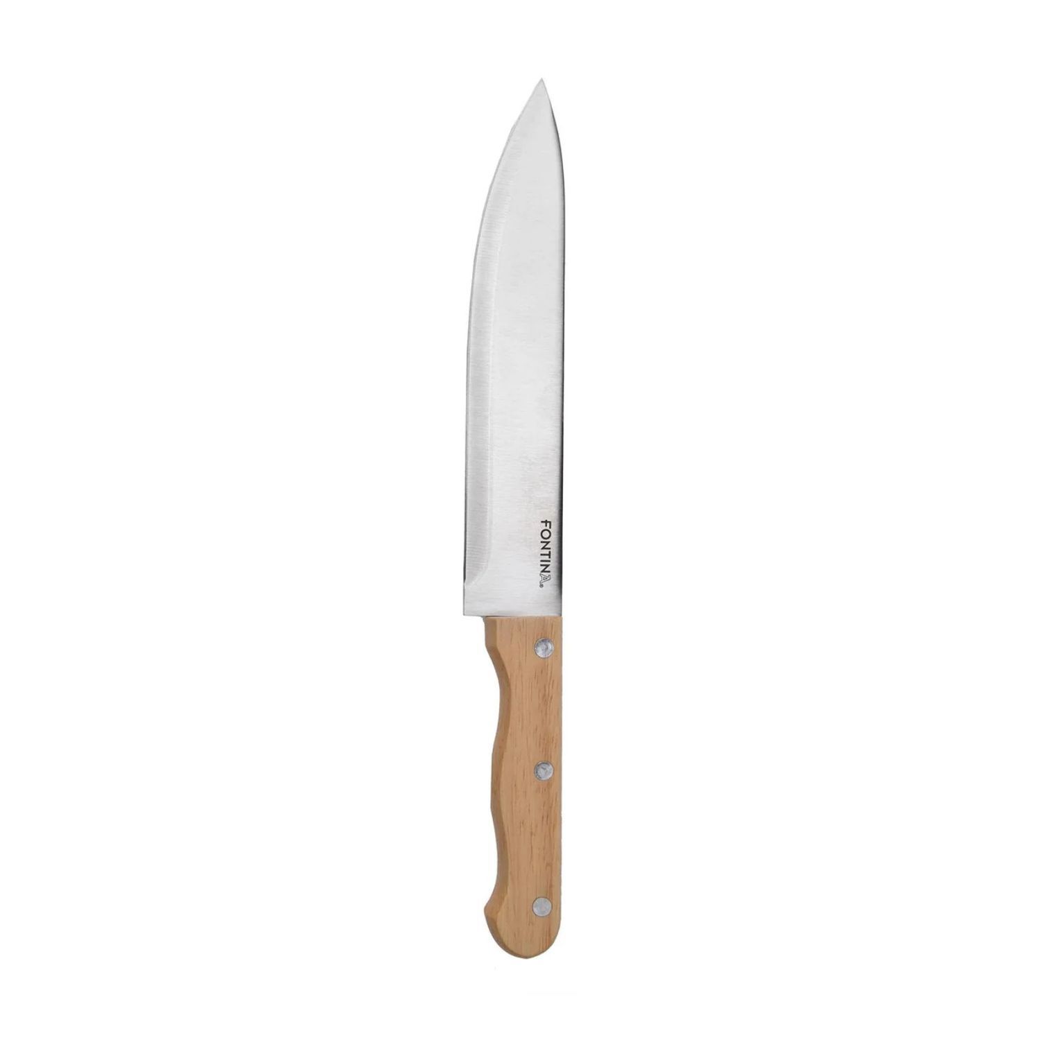 Set Parrillero 2 Piezas Cuchillo + Trincho Acero Mango Madera image number 1.0