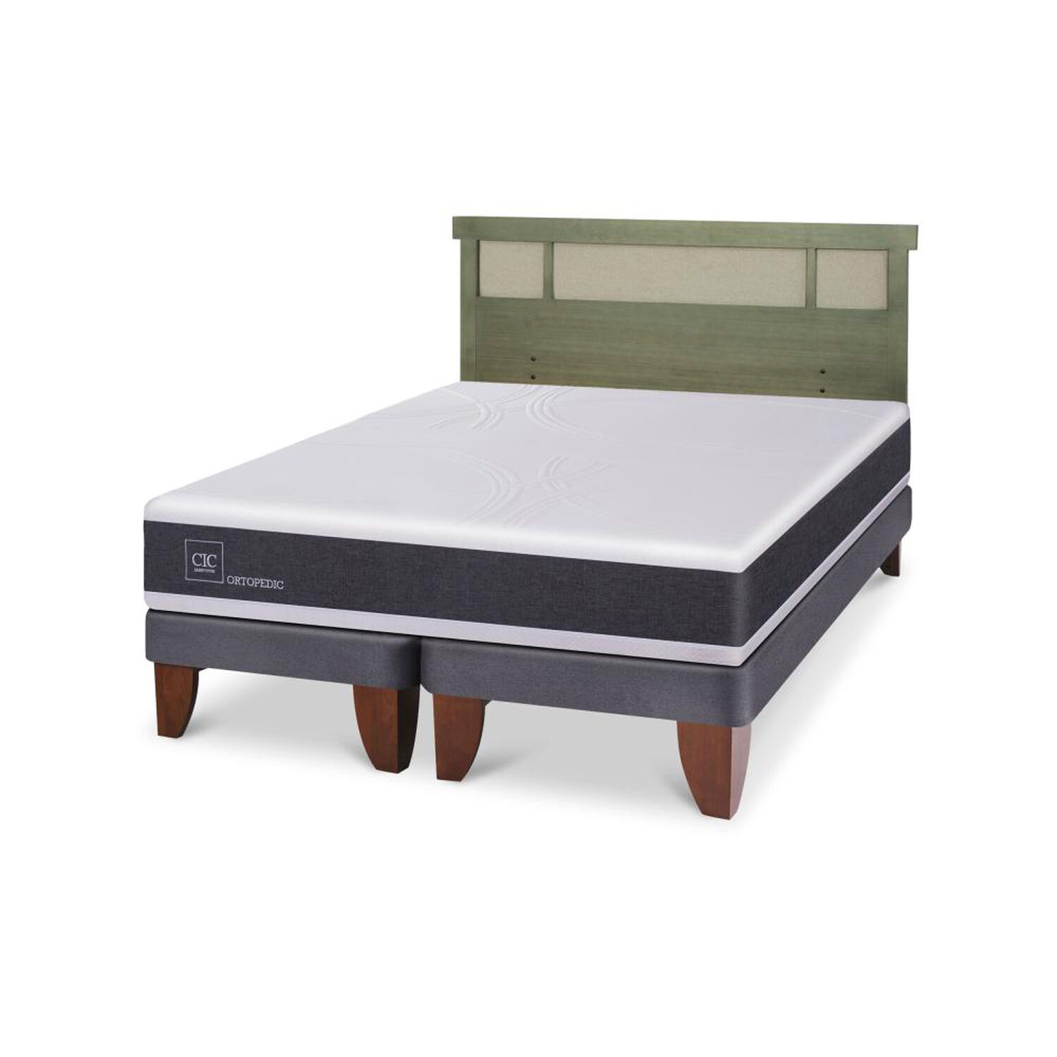 Cama Europea Cic Ortopedic / 2 Plazas / Base Dividida + Respaldo image number 5.0