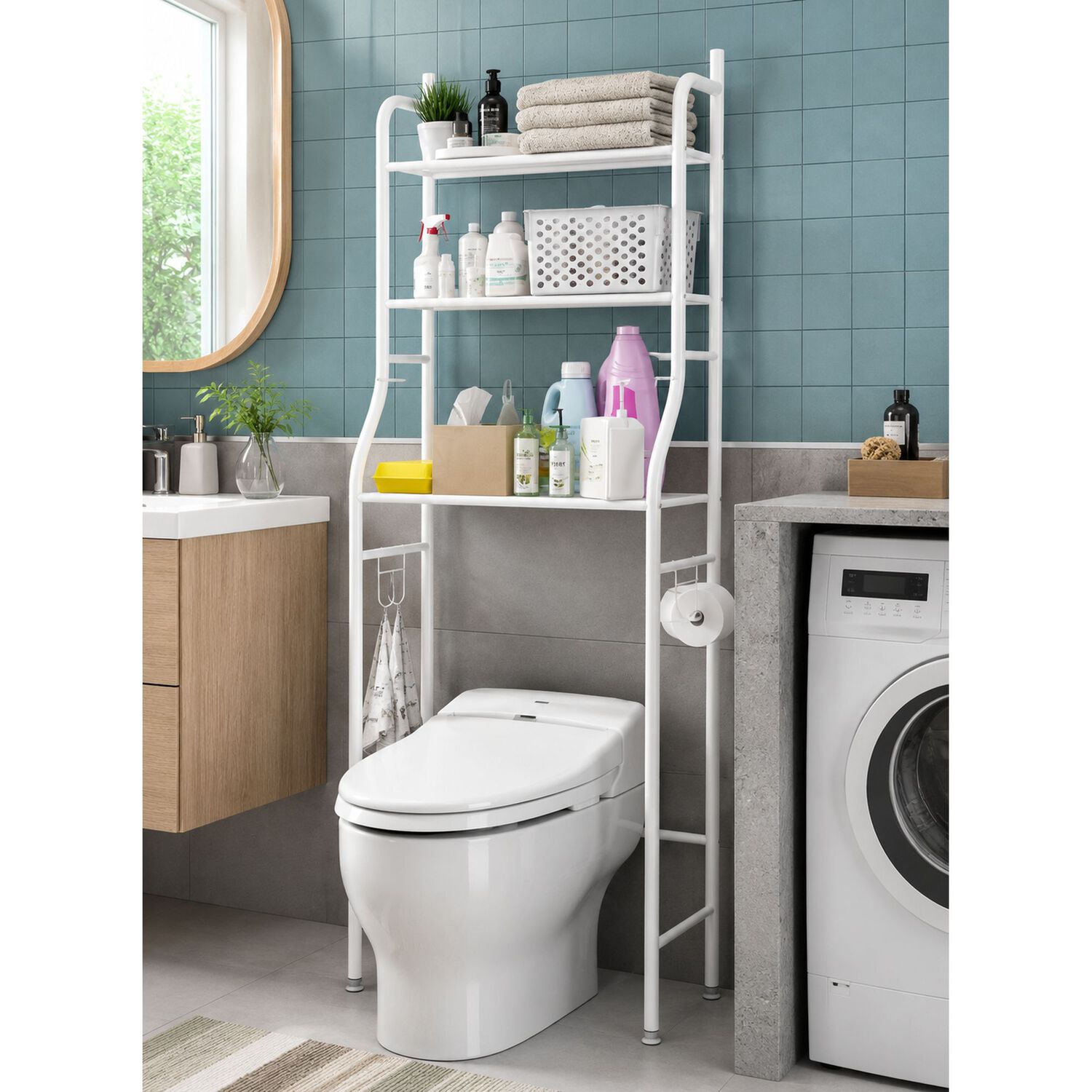 Estante Organizador De Ba&ntilde;o 3 Niveles Multifuncional image number 3.0