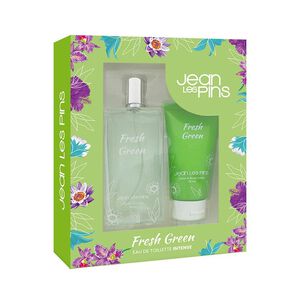 Set De Perfumería Fresh Green Jean Les Pins / 100 Ml / Eau De Toilette + Body Lotion 75 Ml