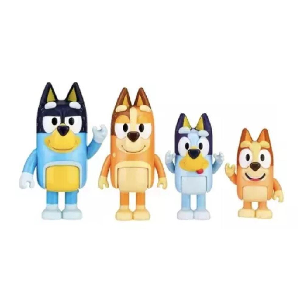 Pack 4 Juguete Figuras Coleccionables Bluey & Family image number 0.0