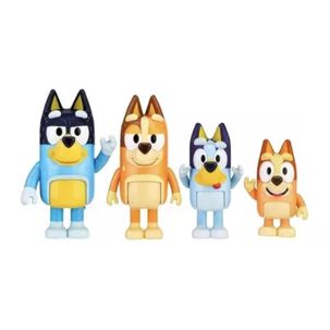Pack 4 Juguete Figuras Coleccionables Bluey & Family