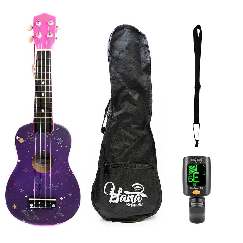 Pack Ukelele Soprano Hana Galax+funda+afinador+strap Allegro image number 0.0