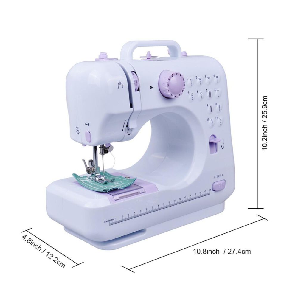 Maquina De Coser Portatil 2 Velocidades Blanco Morado image number 2.0