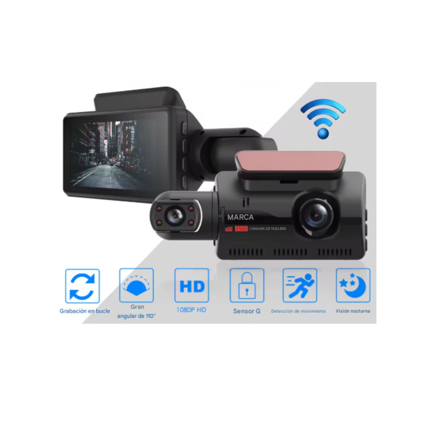 C&aacute;mara Para Auto Car Dvr Hd Visi&oacute;n Grabadora De Coches Hd image number 6.0