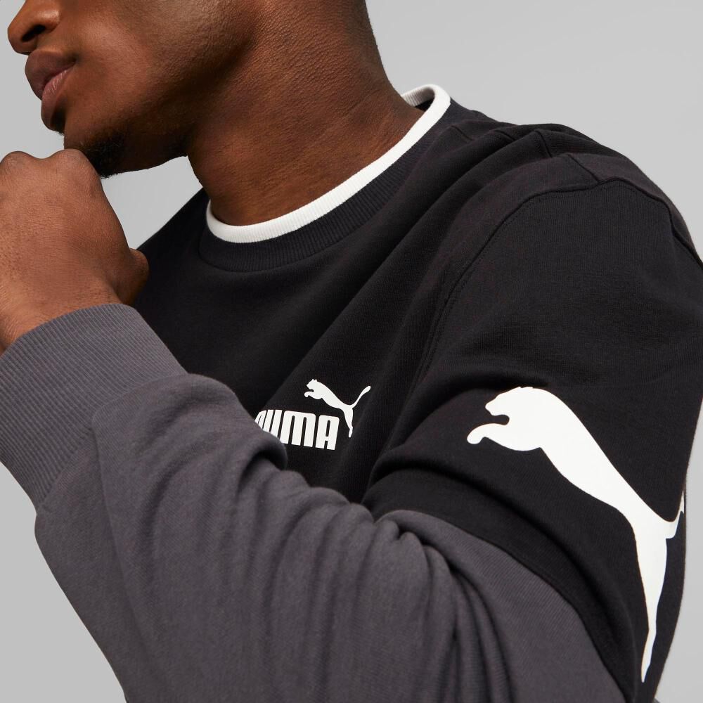 Polerón Deportivo Hombre Colorblock Crew Puma image number 5.0