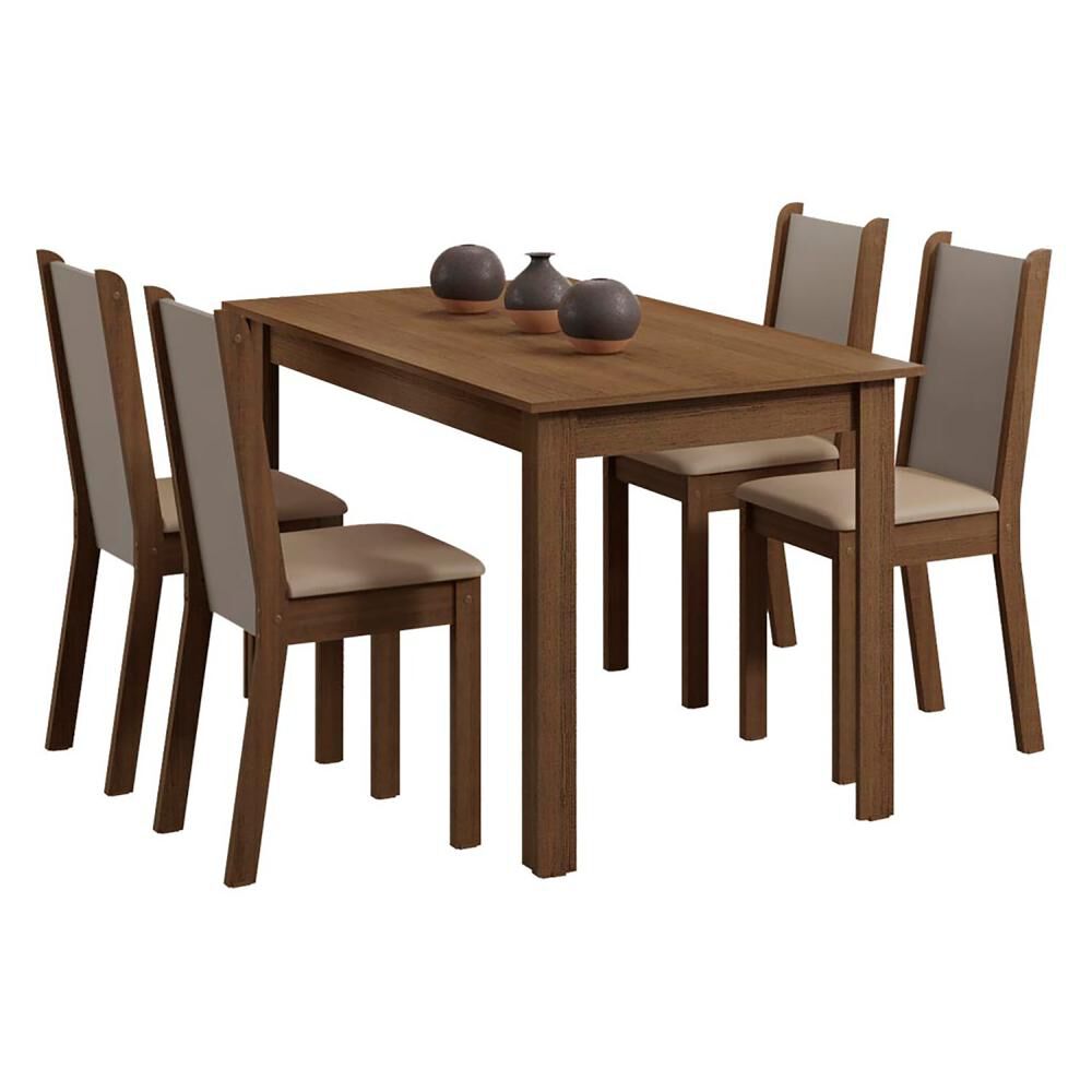 Juego De Comedor Vekkahome Pia / 4 Sillas image number 0.0
