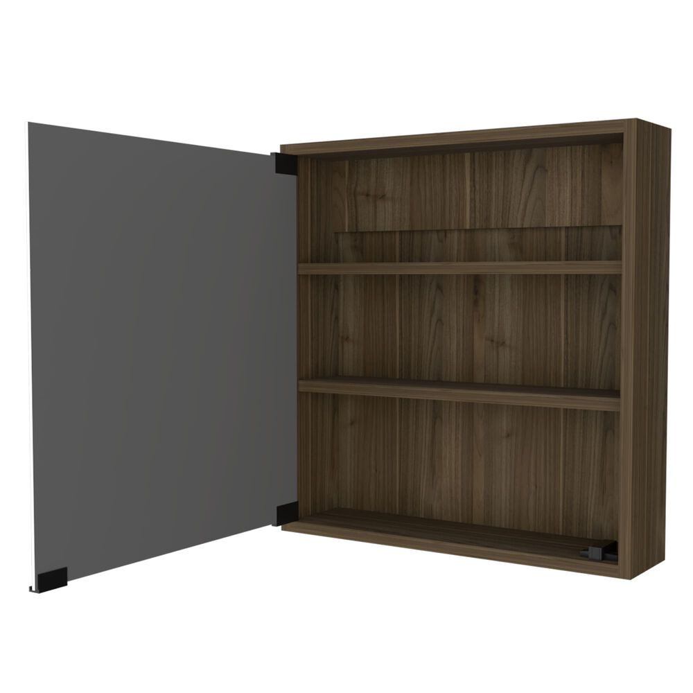 Mueble Botiquin De Ba&ntilde;o Con Espejo 53x50x12.5 Cm Caf&eacute; Oscuro image number 0.0