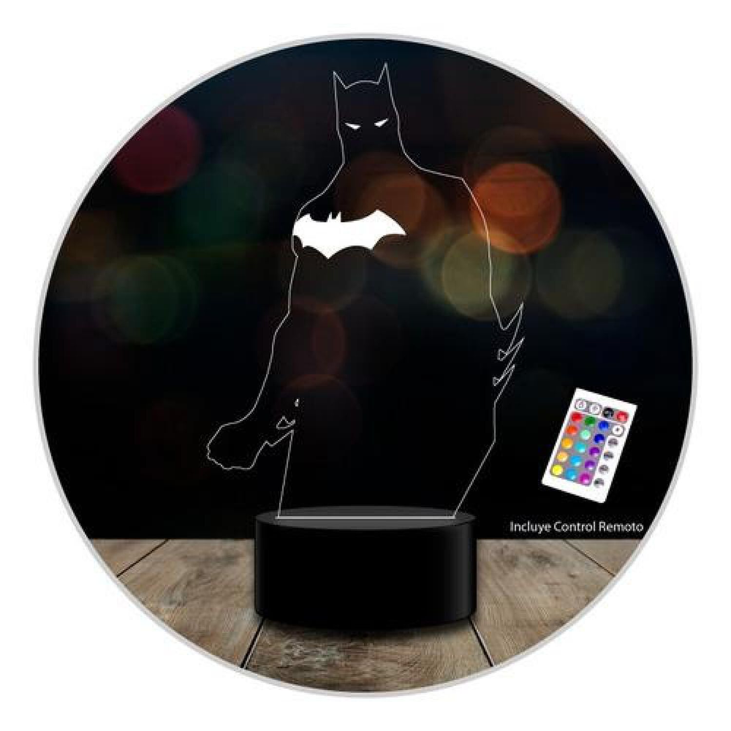 Lampara 3d Batman 2 Murci&eacute;lago Control Remoto image number 0.0
