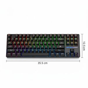 Teclado Gamer Sk16 Qwerty Con Luz Rgb 87 Teclas Mecanico