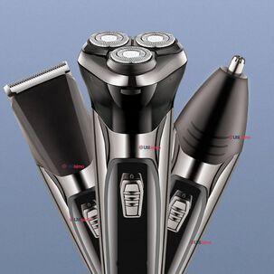 Máquina De Afeitar 3 En 1 Recargable Inalámbrica Usb Color Plateada