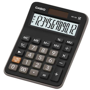 Calculadora De Sobremesa Casio Mx 12b Bk W Dc Negra