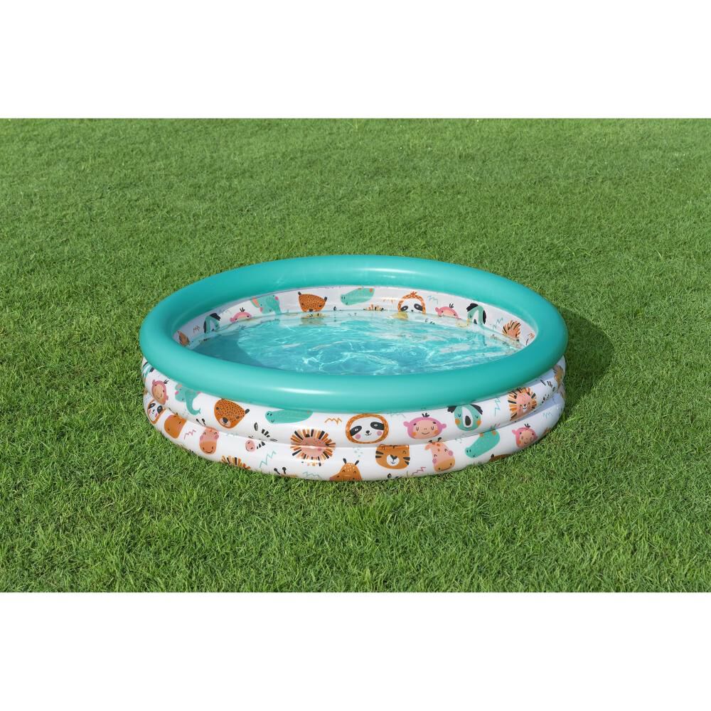 Piscina Infantil Inflable Bestway Triple Ring Safari Pals De 1,02 M X 25 Cm image number 5.0