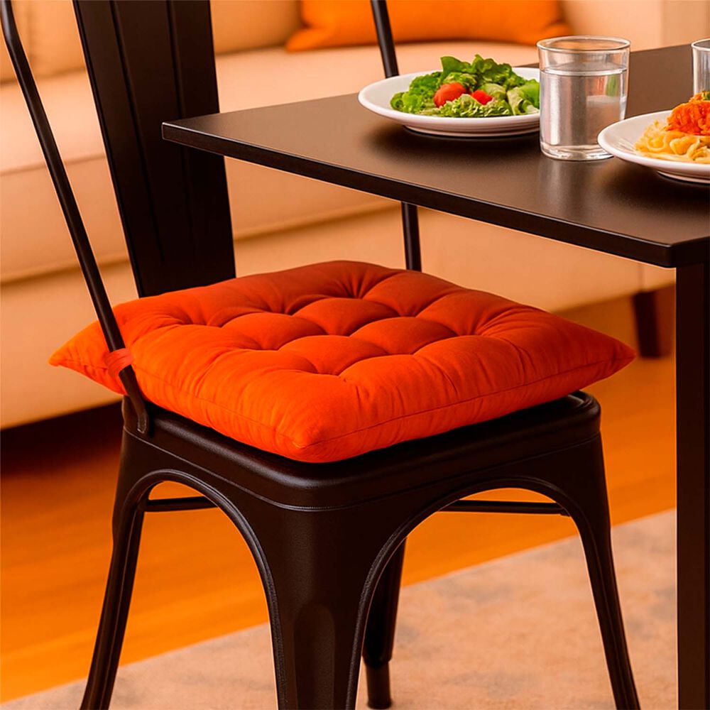 Coj&iacute;n Para Silla Naranja 40x40 Cm image number 4.0