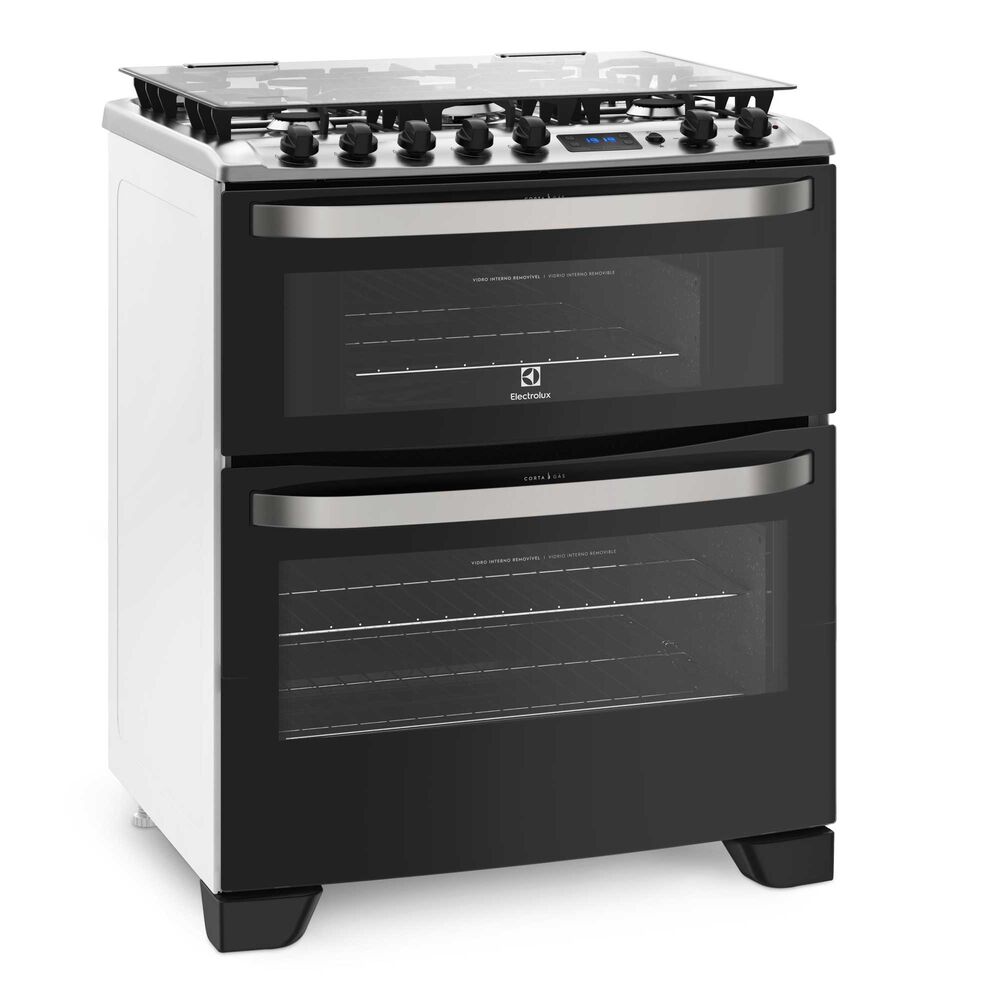 Cocina A Gas 5 Platos Doble Horno Timer Digital 76dba Negra image number 6.0