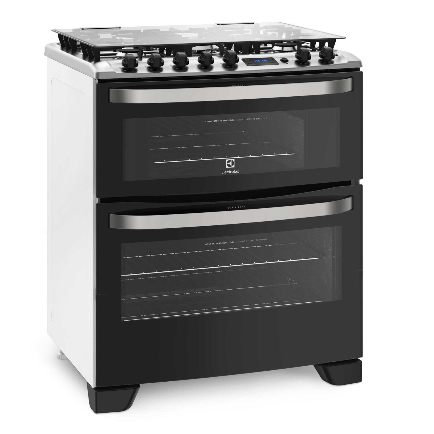 Cocina A Gas 5 Platos Doble Horno Timer Digital 76dba Negra image number 6.0