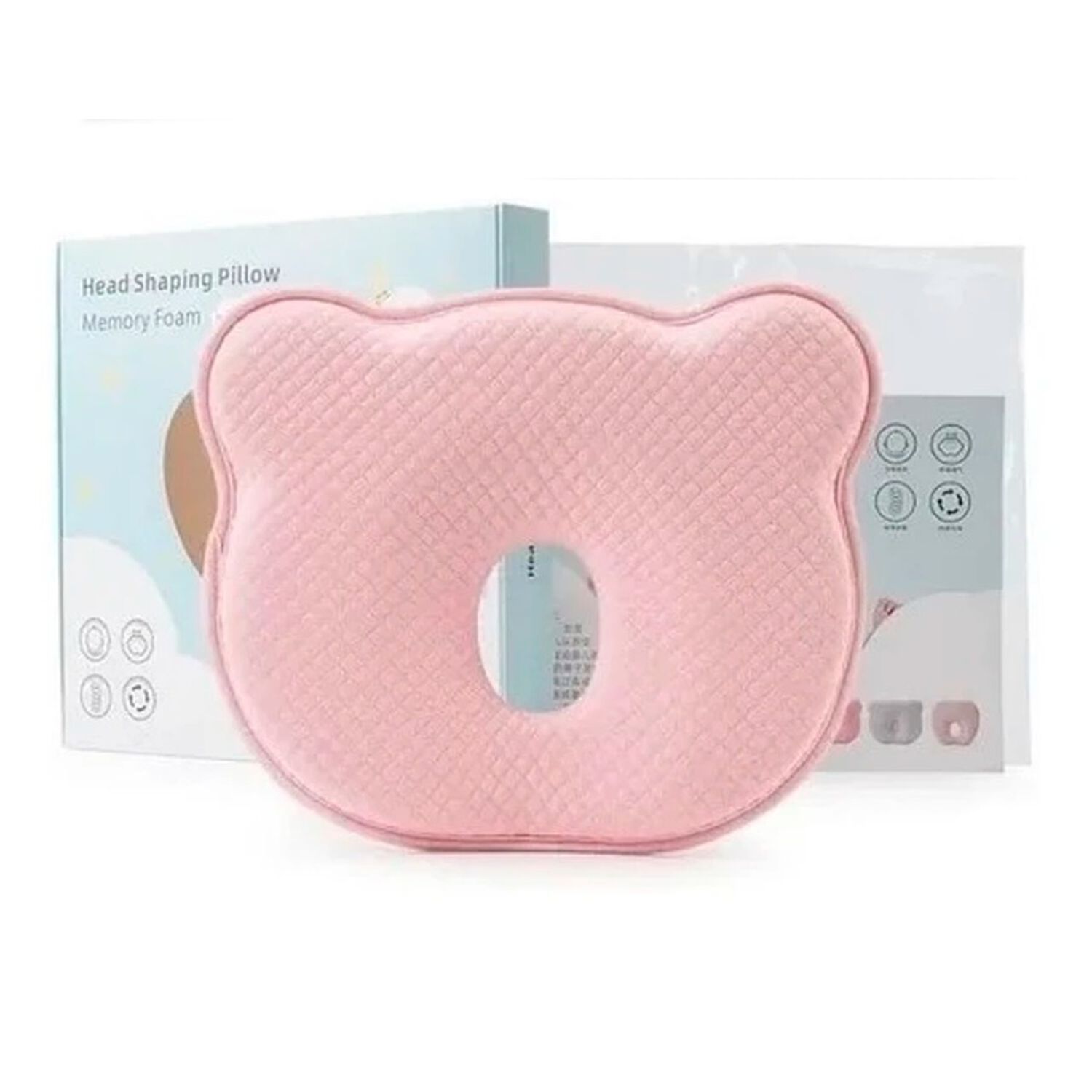 Almohada De Algod&oacute;n Para Beb&eacute; Reci&eacute;n Nacido Rosa image number 1.0