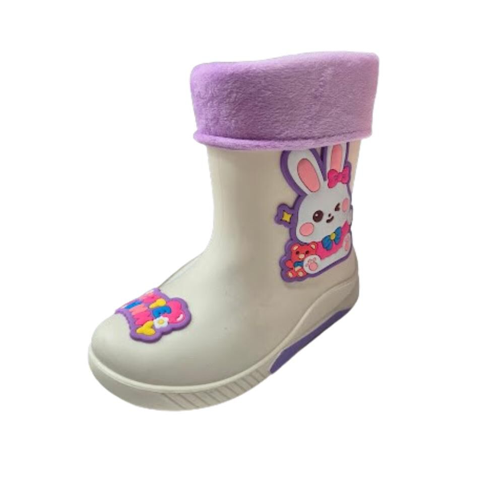 Bota De Agua Lluvia Morado Niña image number 0.0
