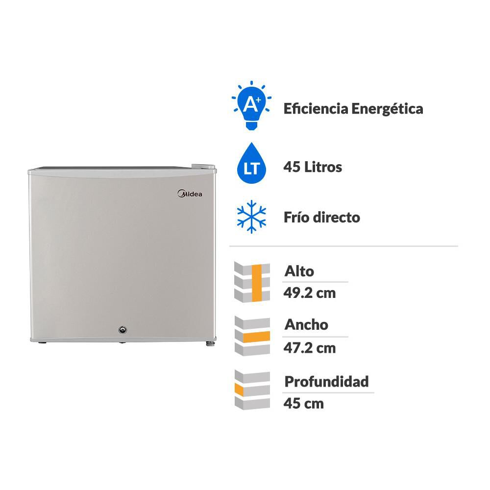 Frigobar Midea MDRD86FGF02 / Frío Directo / 45 Litros / A+ image number 1.0