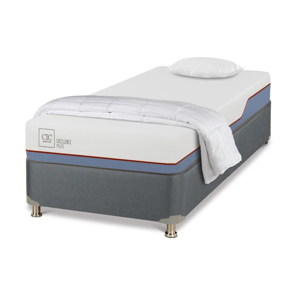 Cama Americana Cic Excellence Plus / 1 Plaza / Base Normal + Textil image number 1.0