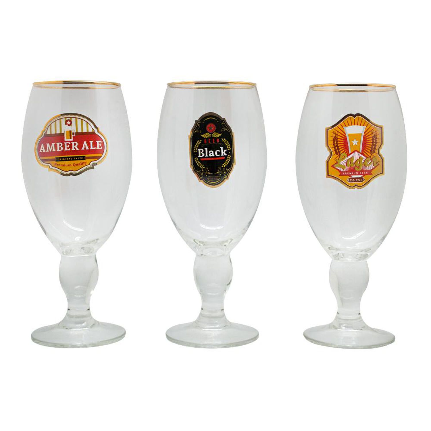 Set De Vasos Glasso Cop&oacute;n Cervecero / 3 Piezas / 600 Ml image number 0.0