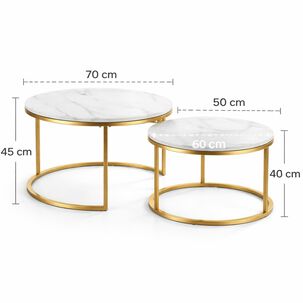 Set 2 Mesas De Centro Nido Dise&ntilde;o Moderno