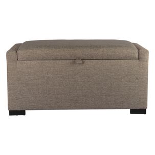 Banqueta Con Baúl Leyzy Gris Beige Delta 40x55x105 Cm Máxima Design