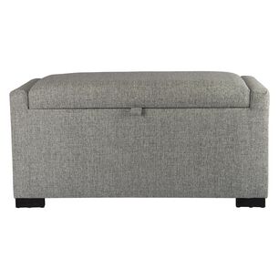Banqueta Con Ba&uacute;l Leyzy Gris Claro Omega 40x55x105 Cm M&aacute;xima Design