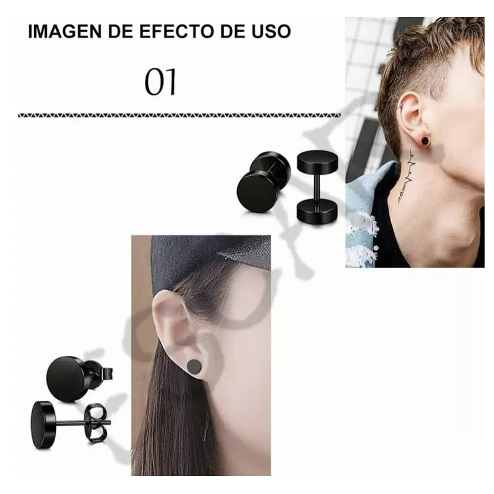 Pack 15 Pares Aretes Hombre Con Piercing, Arracadas Hombre image number 2.0