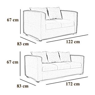 Juego De Living Elegant Detail Indiana / 5 Cuerpos