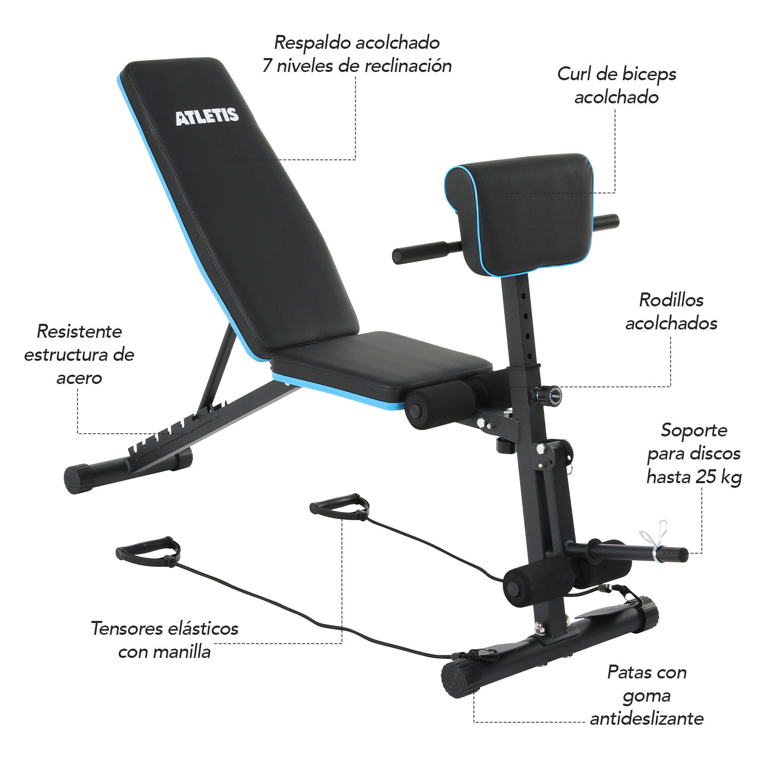 Banco Multifuncional Para Entrenamiento Fitness image number 6.0