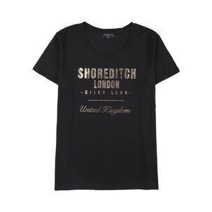 Polera Lisa Print Delantero Manga Corta Cuello Redondo Mujer Kimera
