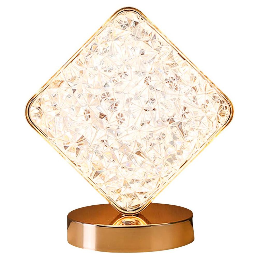 Lámpara De Mesa Inalámbrica Con Diseño De Diamante Usb Luz Ajustable image number 0.0