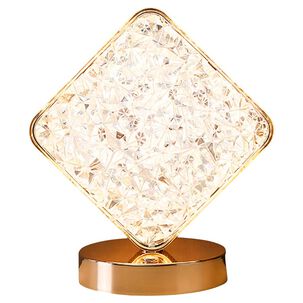Lámpara De Mesa Inalámbrica Con Diseño De Diamante Usb Luz Ajustable