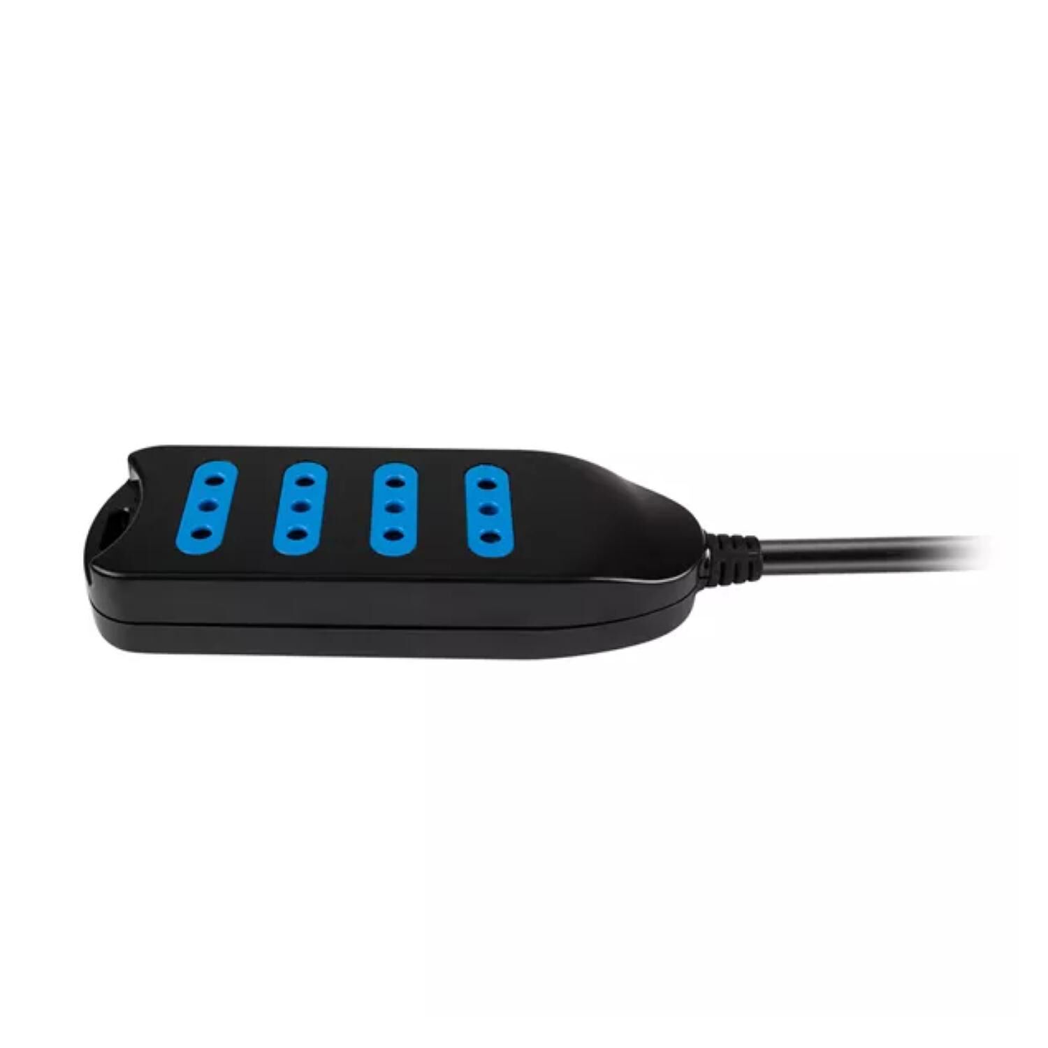 Alargador Extension 5mts 4 Entradas Negro image number 1.0