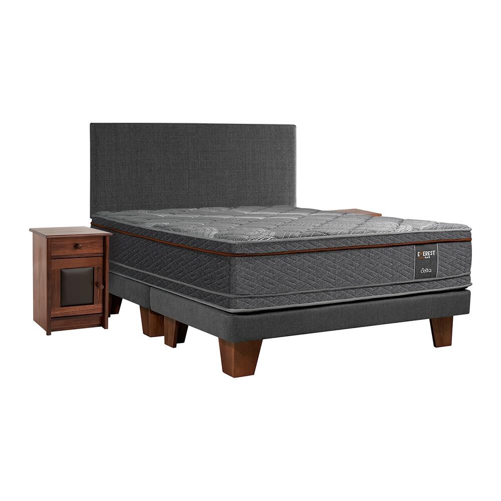Cama Europea Celta Everest Cooper Black / King / Base Dividida + Set De Maderas image number 0.0