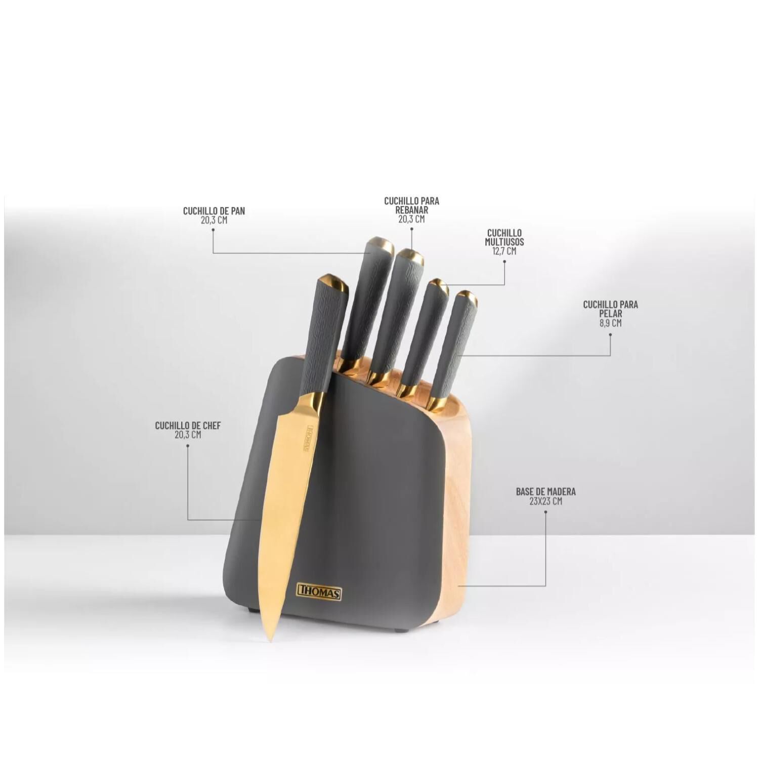 Set Cuchilleria 6pcs Acero Inoxidable Th-mt06gd Thomas image number 3.0