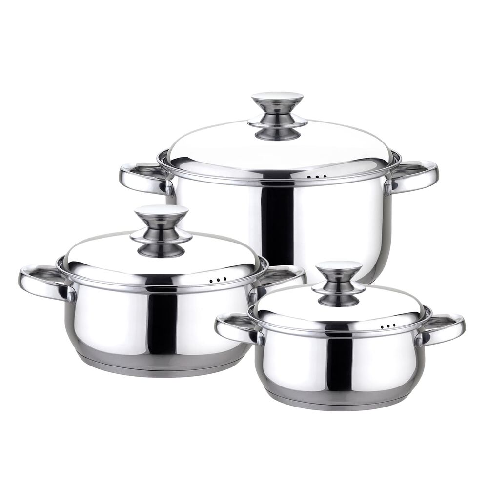 Batería De Cocina De Acero Inoxidable 6 Piezas Pavia image number 1.0