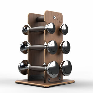 Rack De Madera Con Mancuernas Enigma Strength