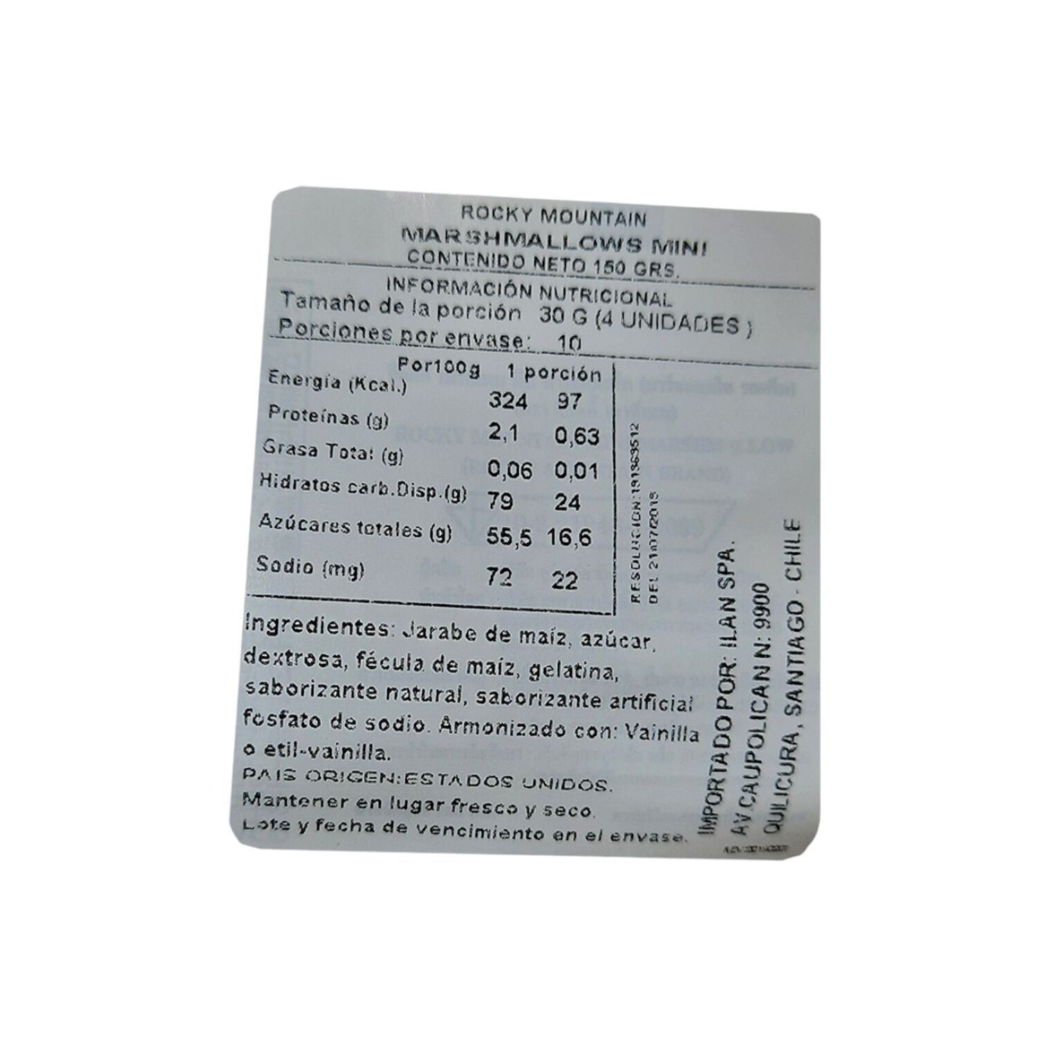 Mini Marshmallows Rocky Mountain Reposter&iacute;a 150g image number 1.0