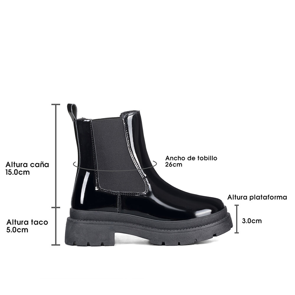 Botin Casual Mujer Plataforma Clasico Formal Weide Sl31b image number 6.0