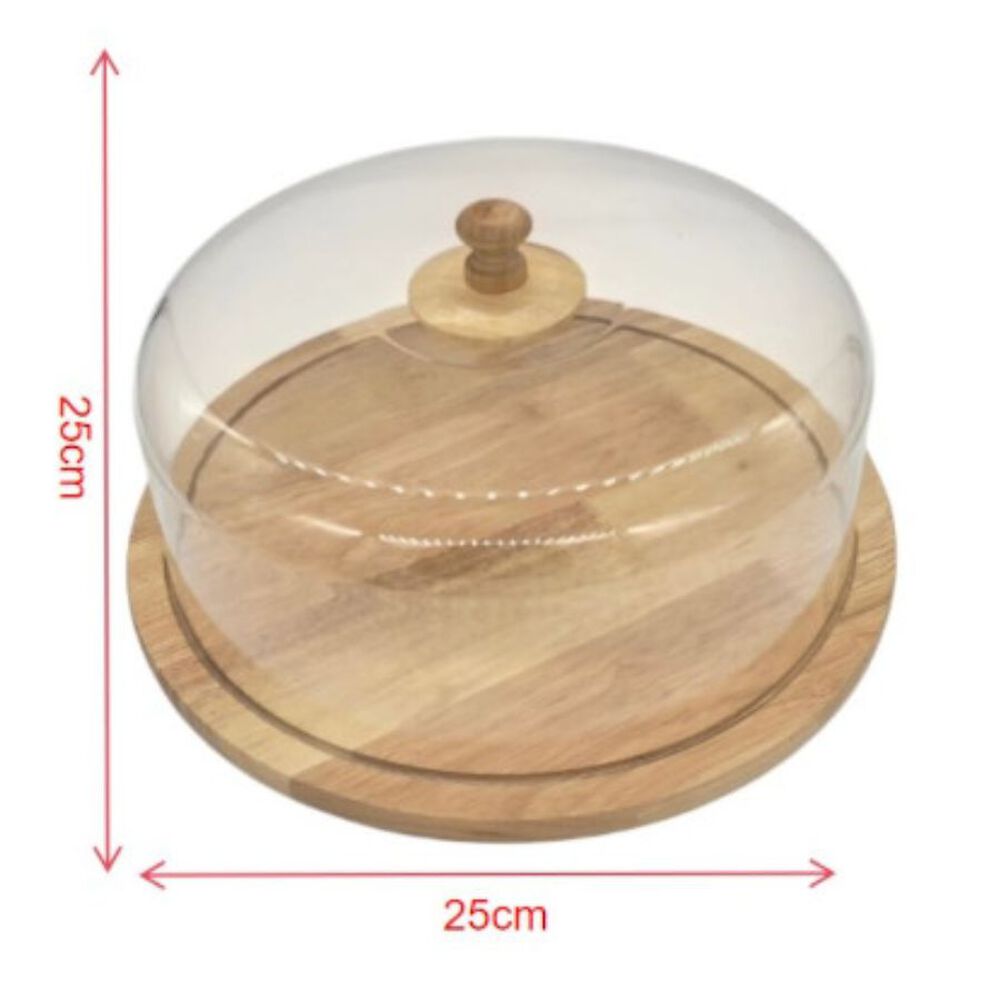 Bandeja De Bamb&uacute; Con Tapa Cubre Alimentos Eco Redondo 25x25 Cm image number 1.0