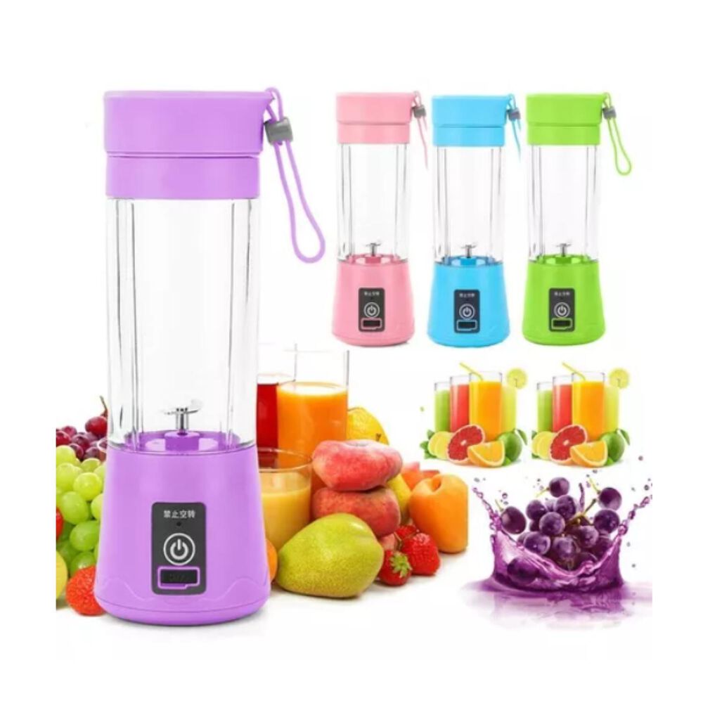 Juguera Licuadora Batidora Jugos Portatil Recargable Usb Morado image number 1.0